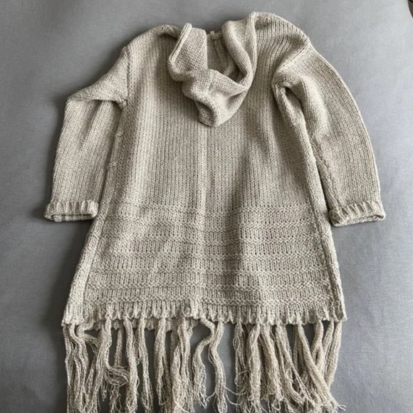 LIKE NEW Mystree Fringe Cozy Cardigan Hooded - Picture 5 of 8
